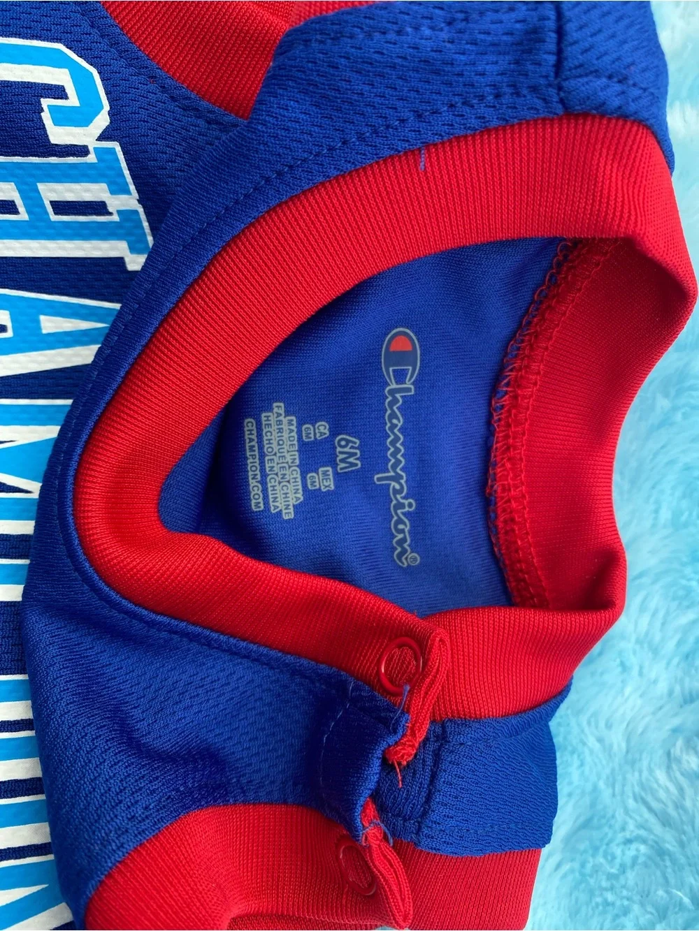 Champion Blue and Red Baby Tank Romper